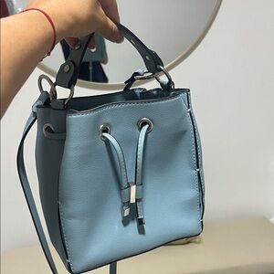 Zara Light Blue Mini Bucket Bag